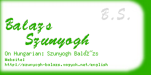 balazs szunyogh business card